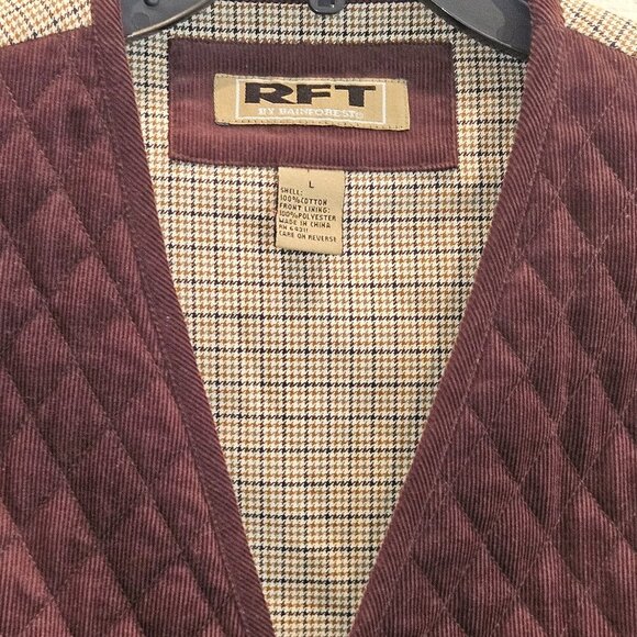 RFT Fall Chocolate Brown Versatile Quilted Vest preppy Winter Wardrobe Unisex L - Picture 4 of 7